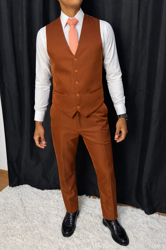 Calça & Colete - Terra Cota