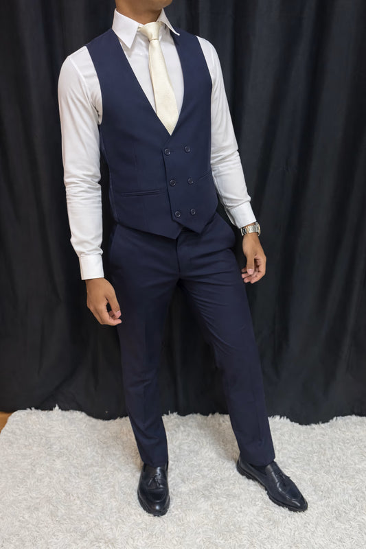 Calça & Colete - Azul Noite