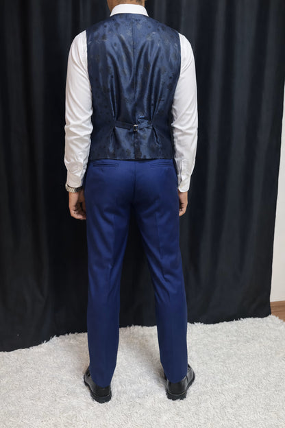 Calça & Colete - Azul Zara