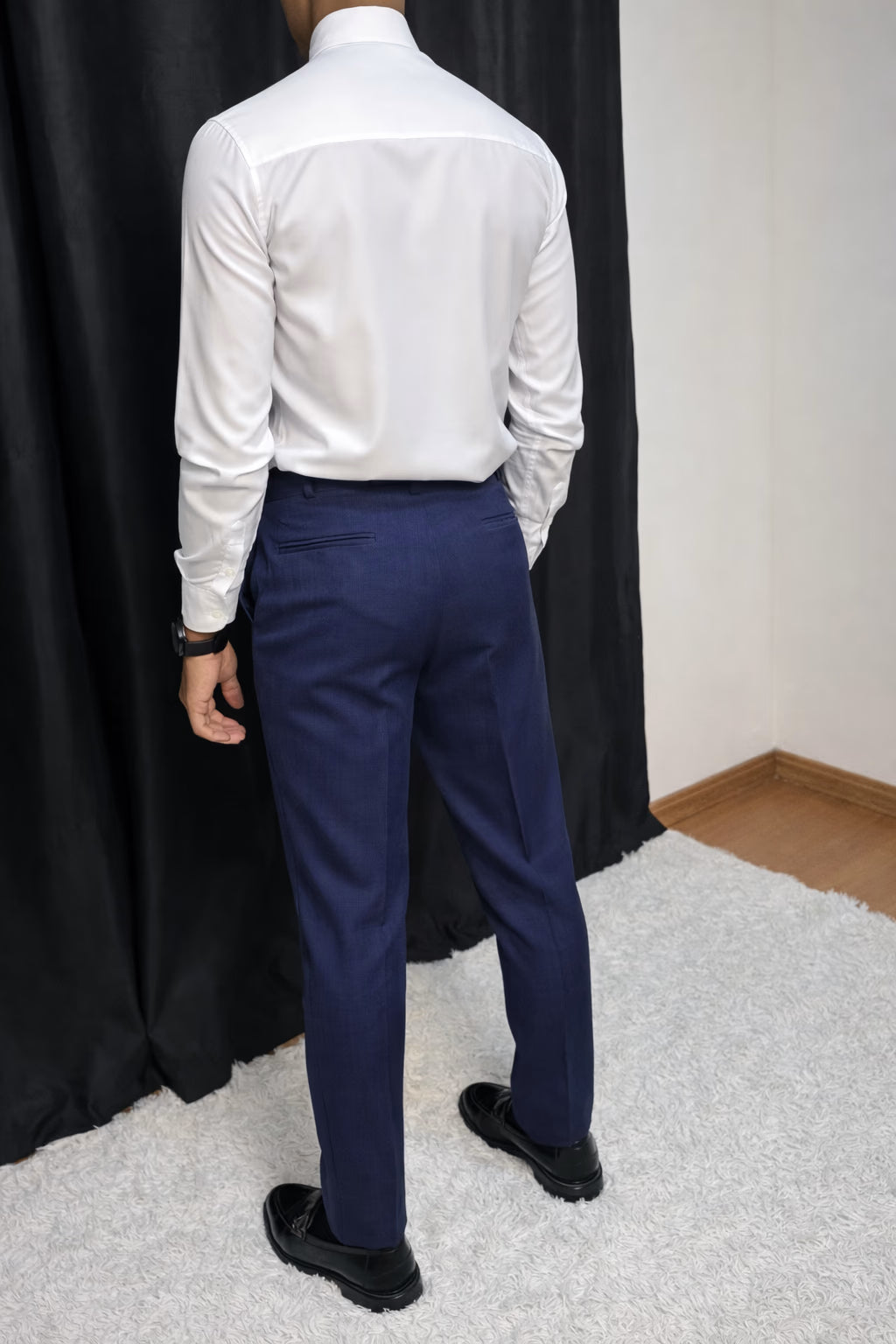 Calça & Colete - Melange Azul Marinho