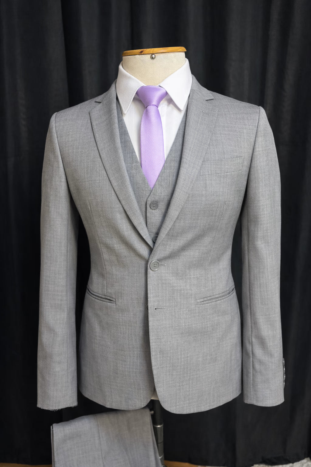 Traje Slim Cinza Tropical