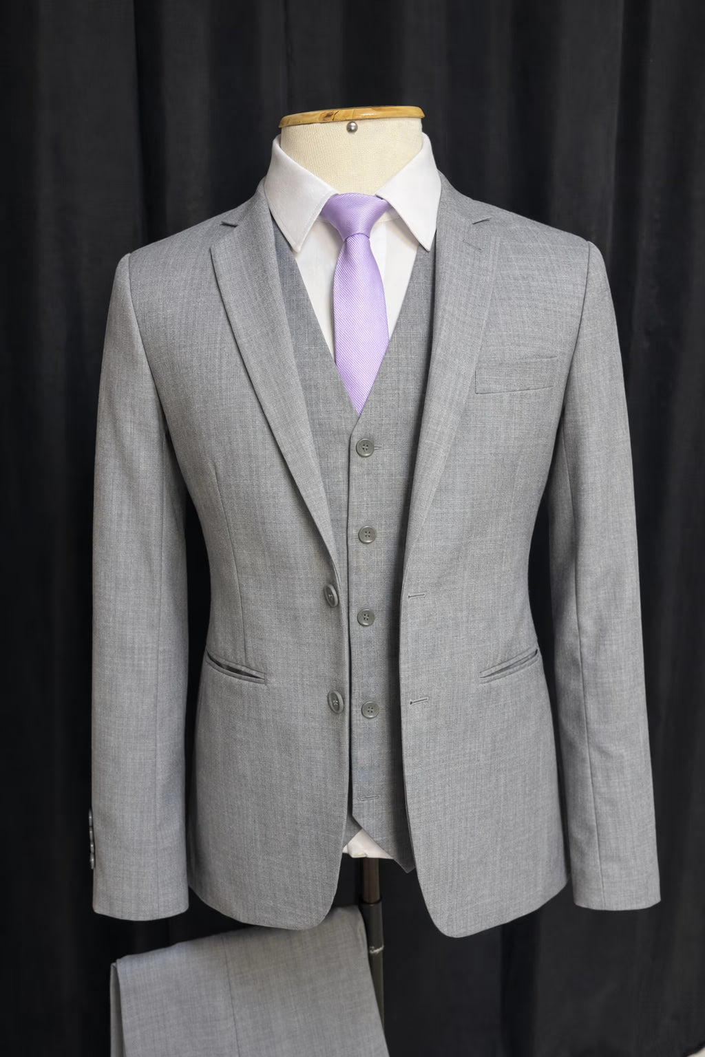 Traje Slim Cinza Tropical