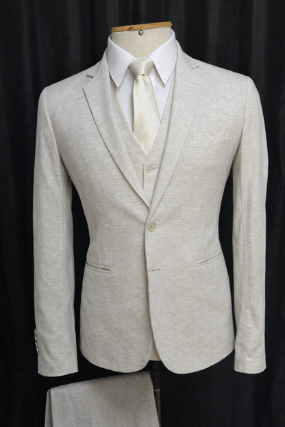 Traje Slim Linho Mescla