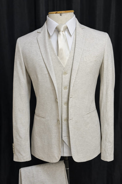 Traje Slim Linho Mescla