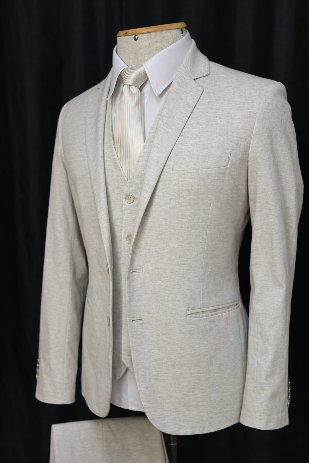 Traje Slim Linho Mescla