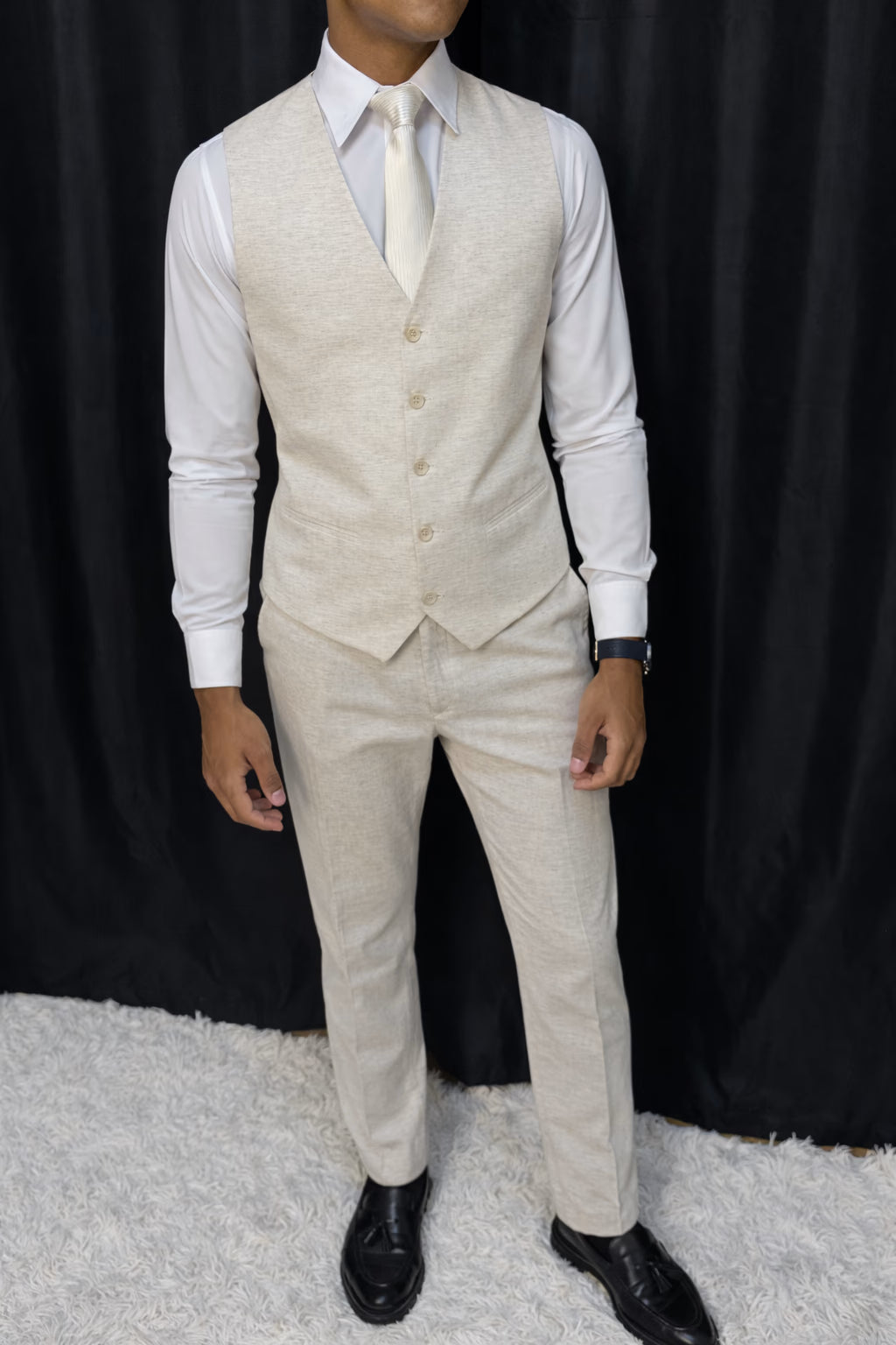 Calça & Colete - Linho Mescla