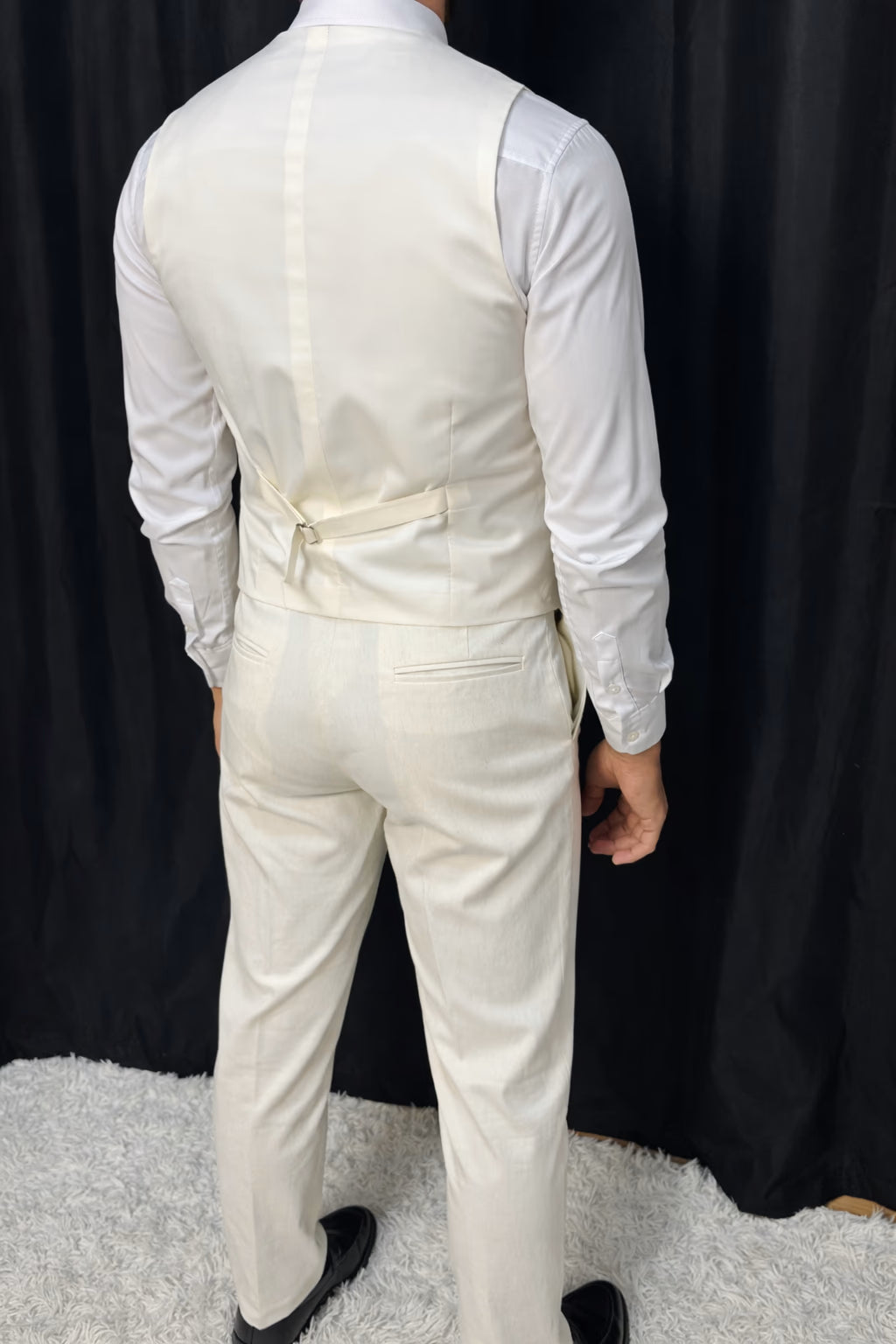 Calça & Colete - Rafia Natural