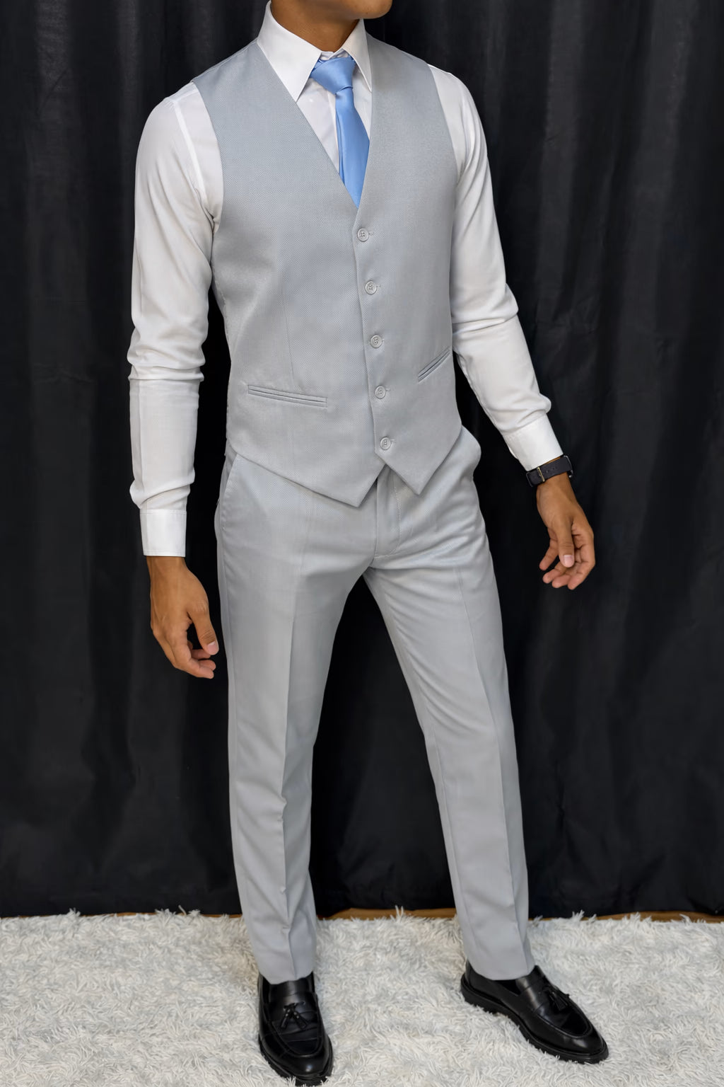 Traje Slim Cinza Ice