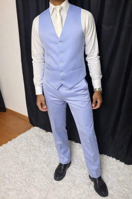 Calça & Colete - Azul Serenity