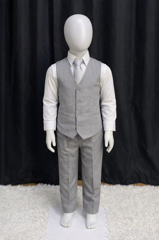 Calça & Colete Infantil - Cinza Tropical