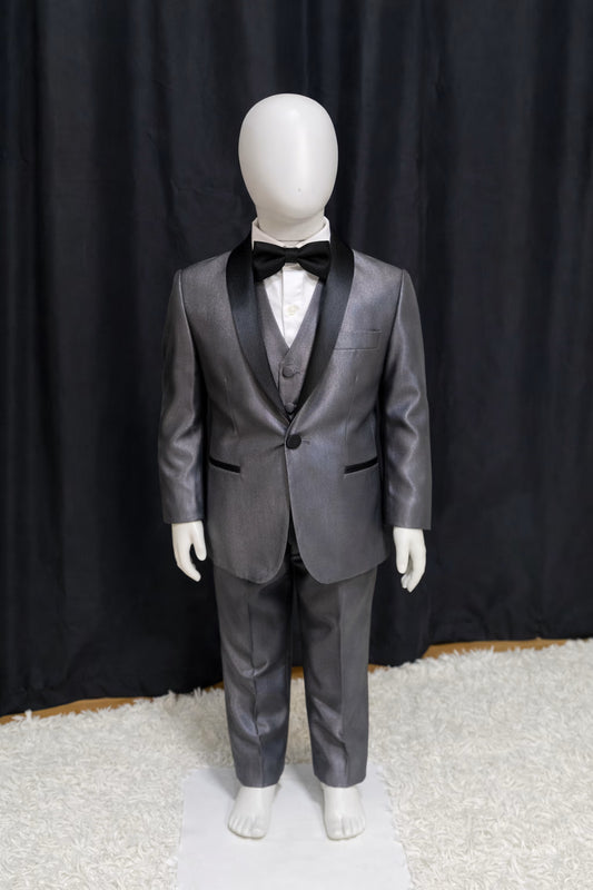 Traje Infantil Summer Grafite Lapela Preta