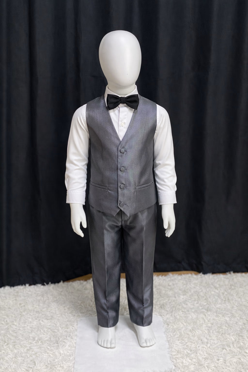 Traje Infantil Summer Grafite Lapela Preta