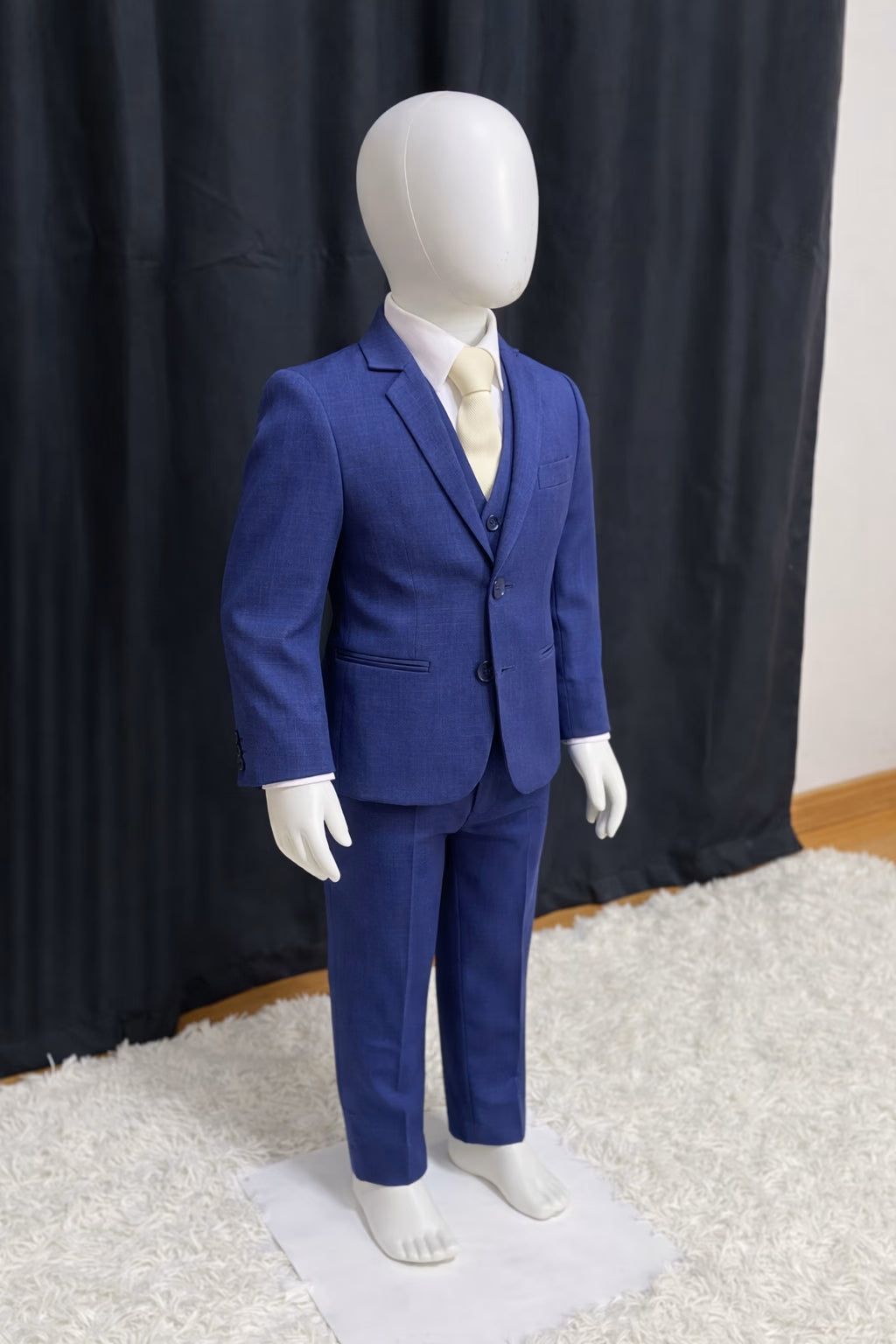 Traje Infantil Melange Azul Marinho