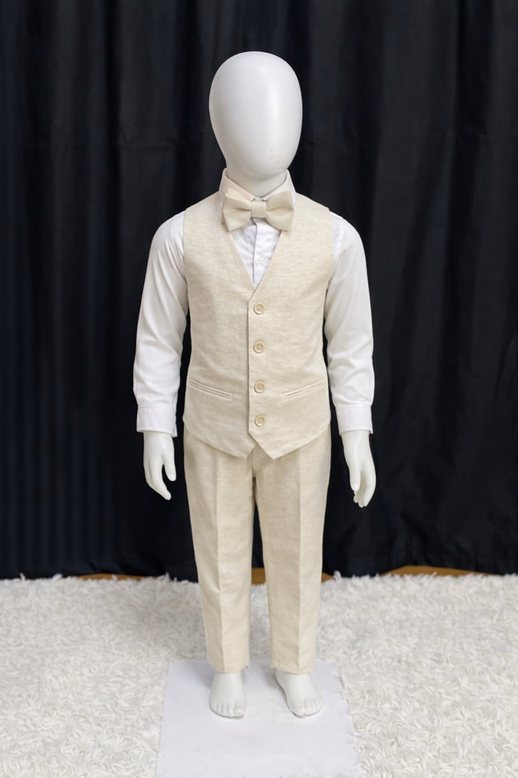 Calça & Colete Infantil - Linho Meslca