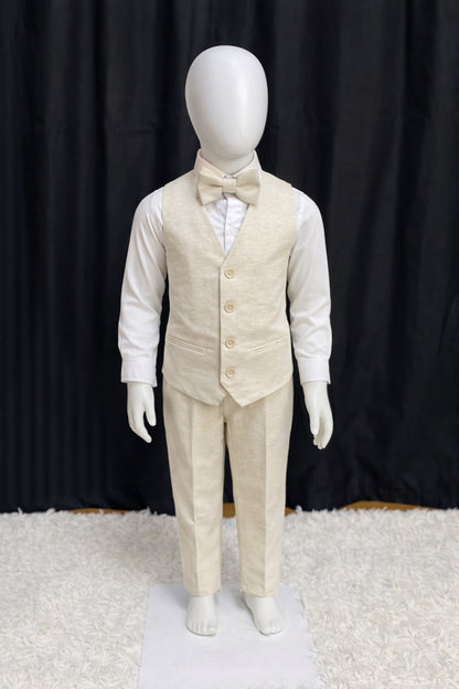 Calça & Colete Infantil - Linho Meslca