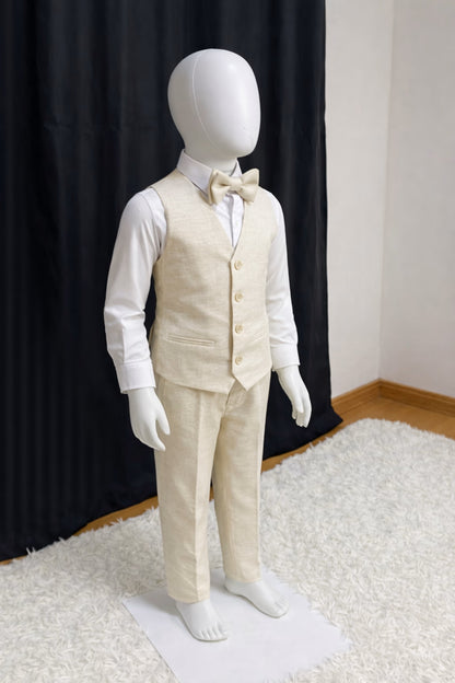 Calça & Colete Infantil - Linho Meslca