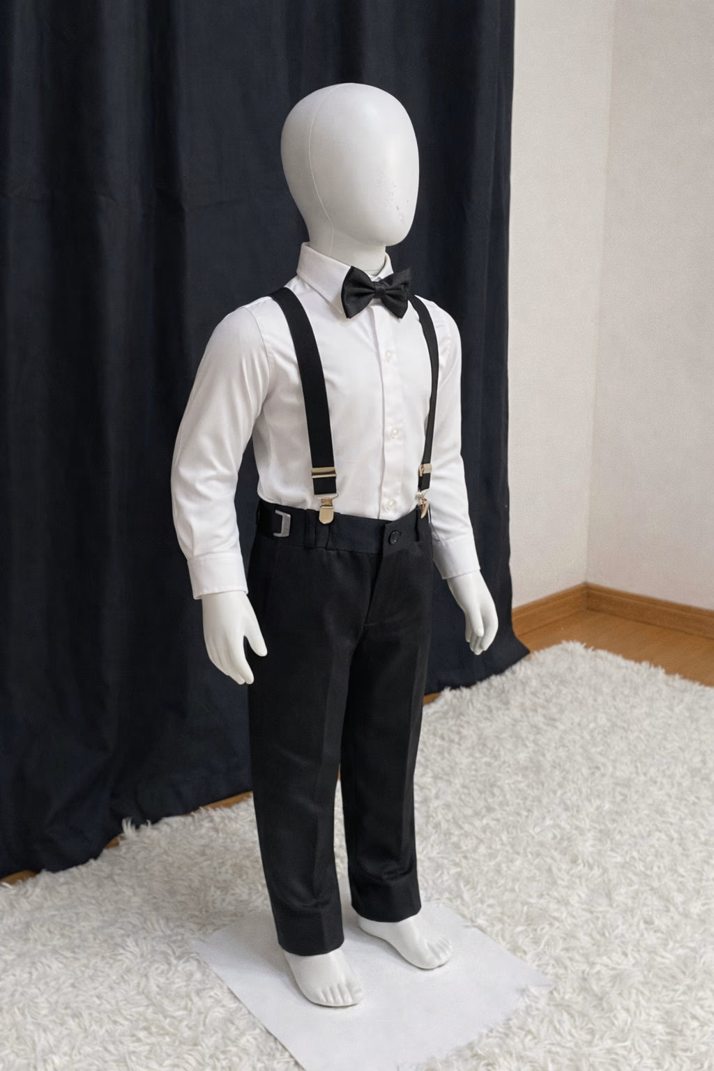 Calça & Suspensório Infantil - Preto