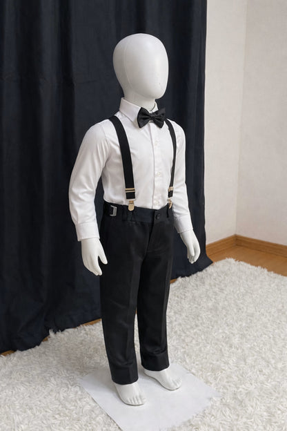 Calça & Suspensório Infantil - Preto