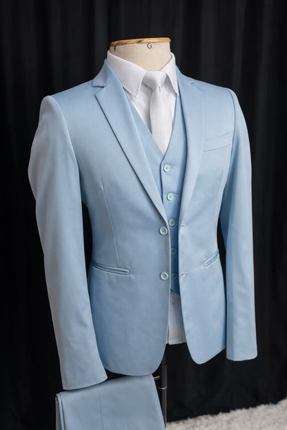 Traje Slim Azul Bebê